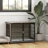Dog Crate Furniture End Table w/ Plush Washable Cushion, Lockable Door, for Large Dogs