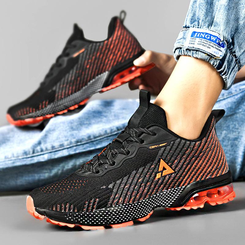 Summer new men's shoes breathable and wear-resistant sports and leisure shoes air cushion shock-absorbing running shoes large size couple shoes