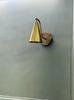 Mid-Century Modern Brass Wall Sconce – Handmade Raw Brass Light Fixture – Minimalist Wall Lamp for Bedroom or Living Room