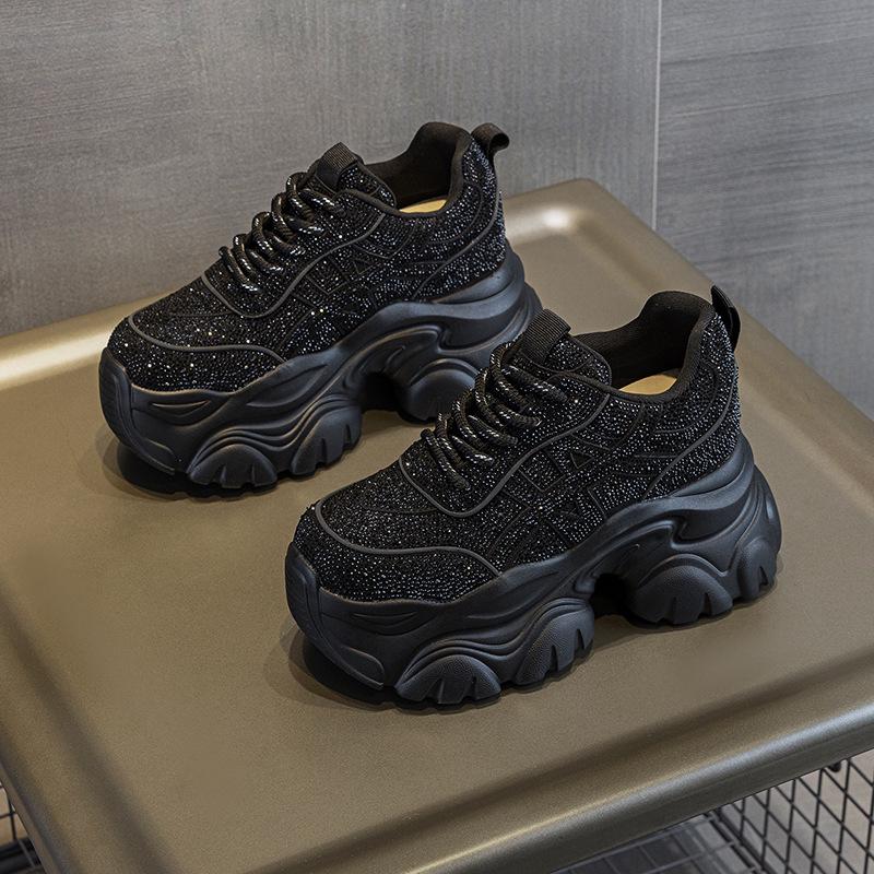 Damen 9CM Versteckter Absatz Dad Schuhe - Herbst 2025 Sternenhimmel Freizeit-Sneakers