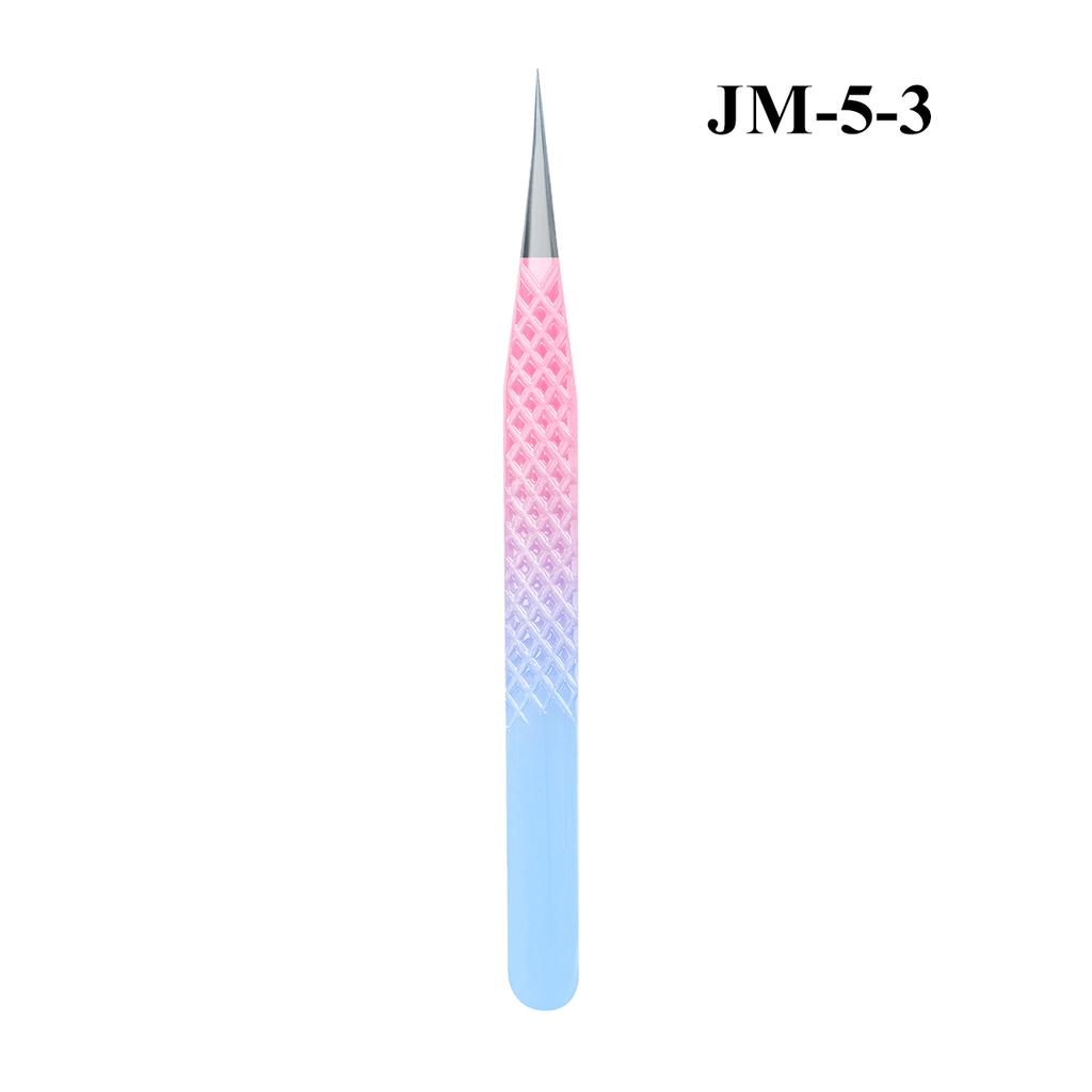 Professional Eyelash Tweezers Grip Eyelash Extension Tweezers 45 75 90 Degree Fiber Tip Easy Fanning Eyelash Tweezers