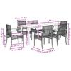VidaXL Garden Dining Set with Cushions 7 Pcs, Patio Table and Chair, Patio Furniture, Outdoor Furniture, 3213614