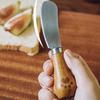 Butter Knife Portable Standing Sharp Comfortable Grip Dining Room Cheese Spatula with Wooden Handle for Bakery