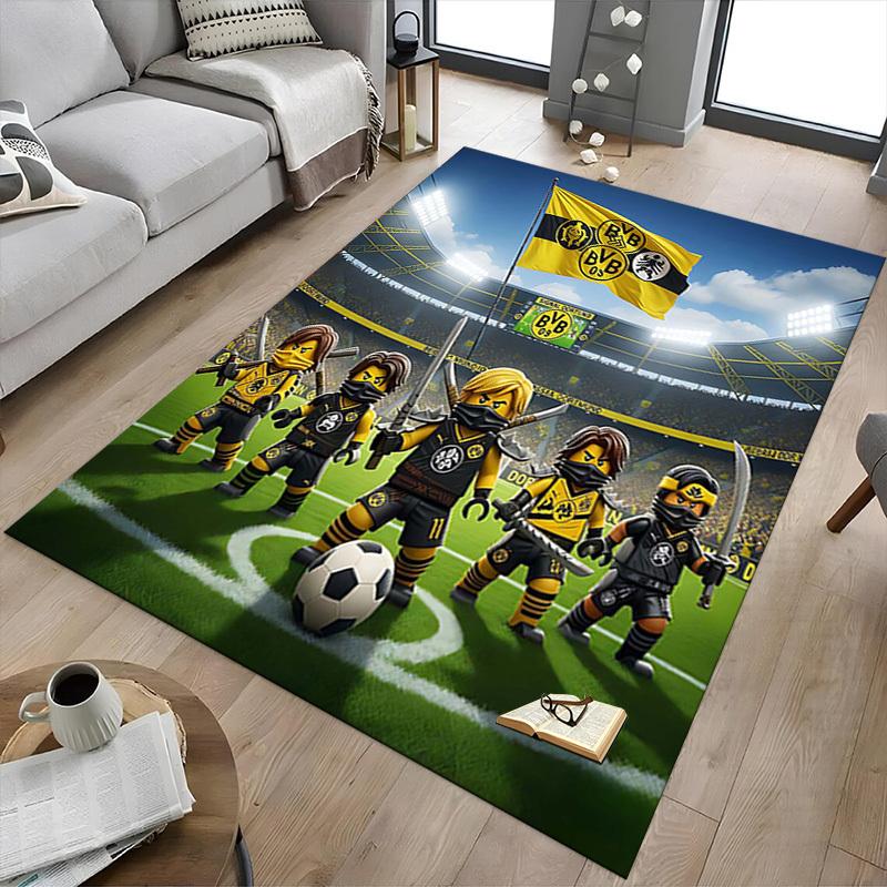 1PC BVB Non-Slip Floor Carpet Compatible for Office&Living Room&Bedroom&Dining Room - Flat- Soft & Pattern, Vibrant Colors-W289