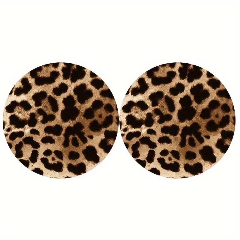 

2PCS Leopard Print Car Cup Holder Anti Slip Bottle Holder Cup Holder Car Interior Anti Slip Cup Holder