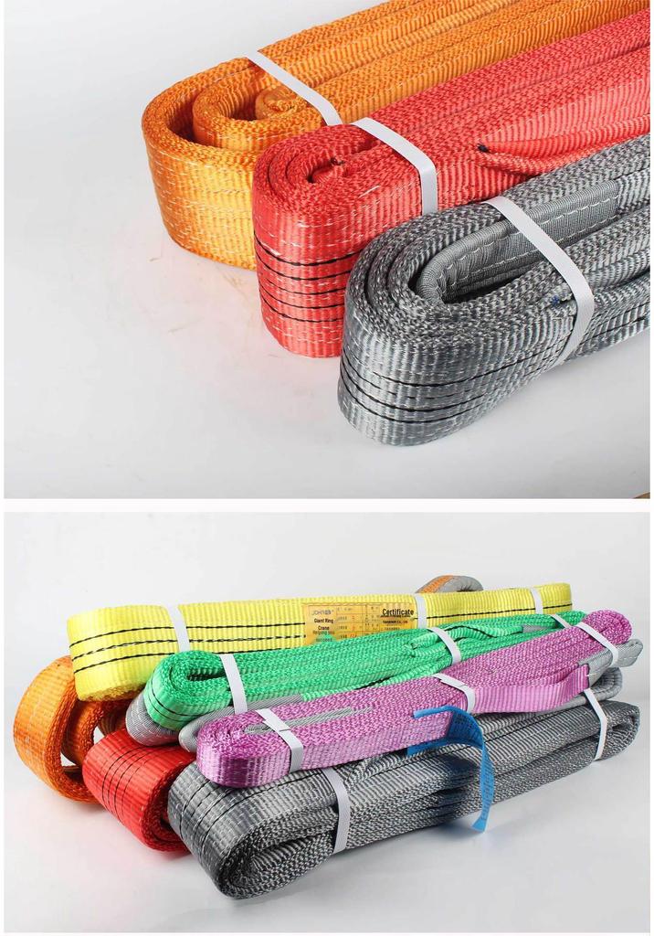 JOHA Jumbo 5T Polyester Eye Flat Sling Buckle, Available In 1T, 2T, 3T, 4T, 6T, 8T, 10T Variants.