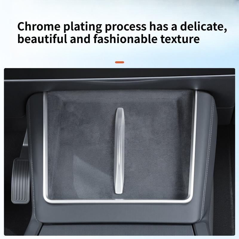 Wireless Charging Decorative Strip Frame for Tesla Model 3 Highland 2024 2025 Chrome Plated Interior Anti Scratch Accessories