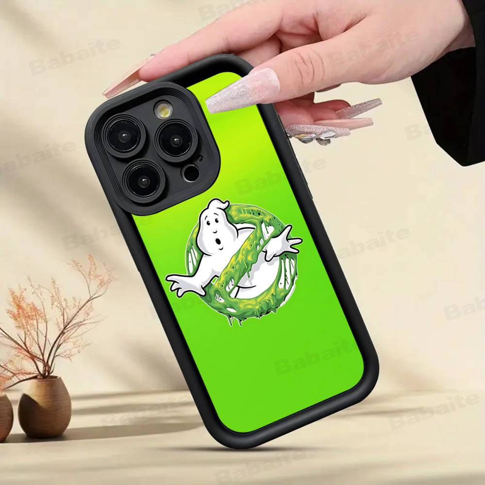 Movie-G-Ghostbusters Silicone Soft Phone Case For iPhone 17 16 15 14 Plus 13 12 Mini 11 Black Cover
