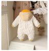 Cozy Fleece-Lined Winter Hooded Romper for Baby Boys & Girls - Thick Outdoor Wear for Infants