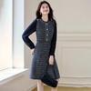 Sanpowa Elegant A-Line Long Sleeve Dress