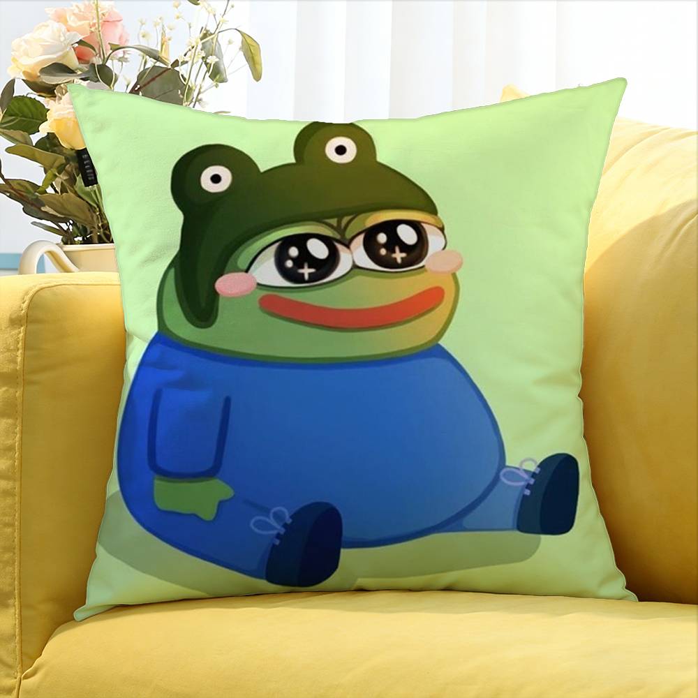 Sad P-Pepe The Frog World Various Sizes Square Pillow Case For Car Home Bedchamber Decor
