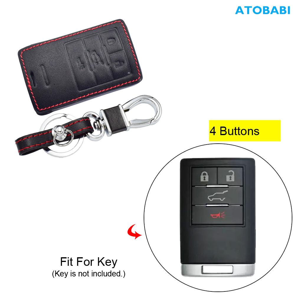 Leather Car Key Cover Remote Fobs Shell Case Auto Accessory For Cadillac Cts Coupe Wagon Dts Srx Sts Escalade Chevrolet Corvette