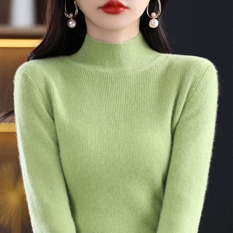 

DAFIFY Женская мода повседневная осень-зима однотонный принт длинный рукав полуводолазка свитера XXL