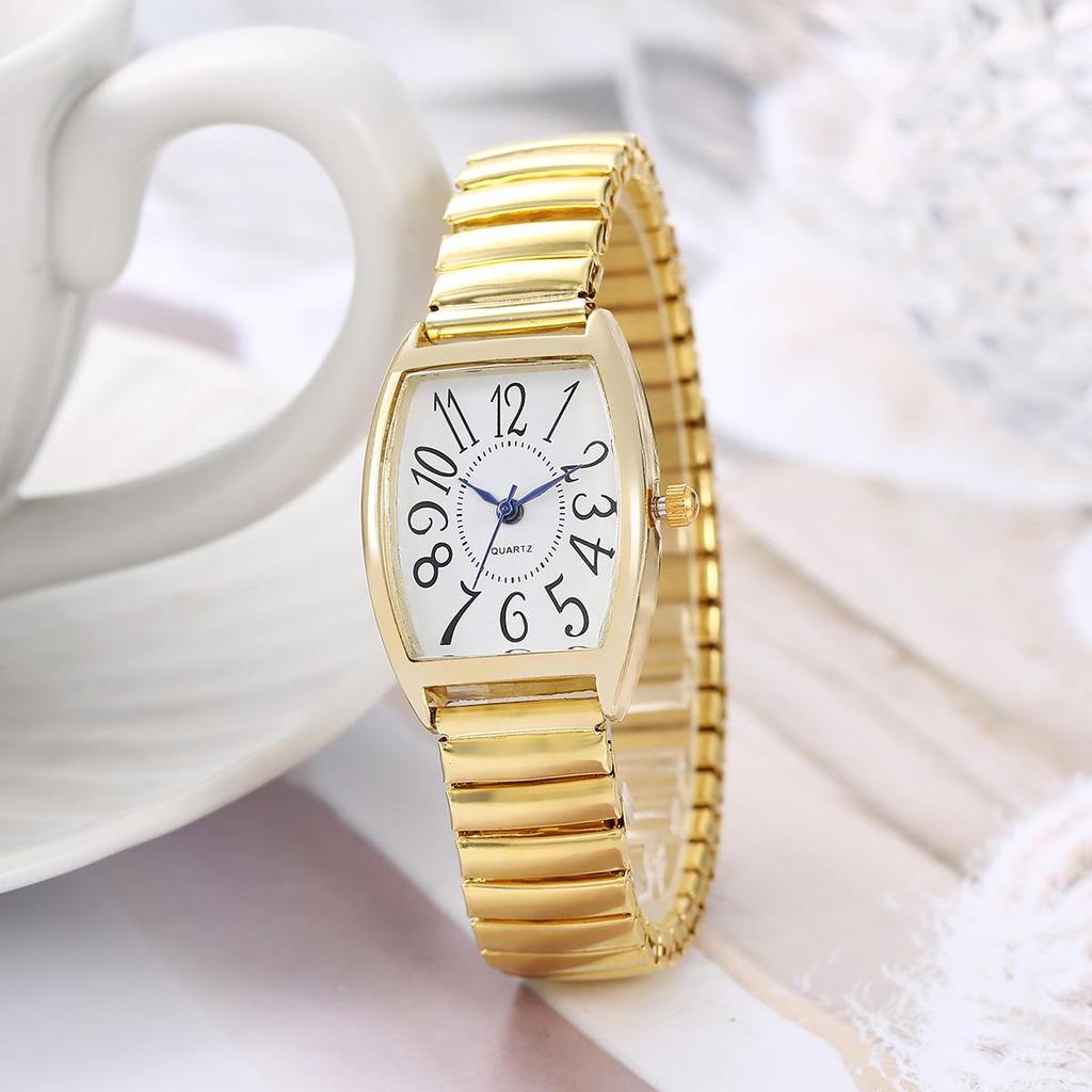 Clear Large Numbers Elastic Band Watch for Elderly & Middle-Aged Men and Women