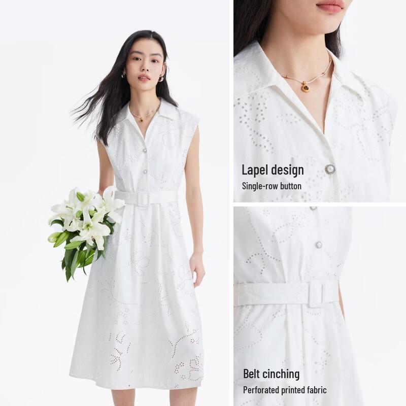 VEROMODA 2026 Summer Cotton Belted A-Line Midi Dress