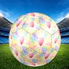 1pc Rainbow Heart Sparkle Theme Soccer Ball Football, Size 5, Lightweight PVC, Outdoor Training Soccer Ball,Gift j61432