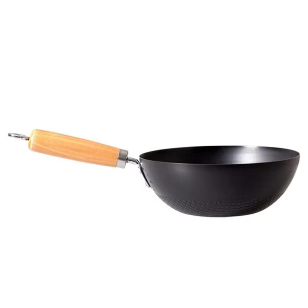 Non-stick Small Cast Iron Wok Universal Pot Durable Frying Pan  Single
