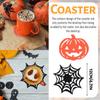 Halloween Spider Pumpkins Coasterss Felts Insulation Non-slip Mat Holiday Party Desktop Decoration Spider Webs Coasterss