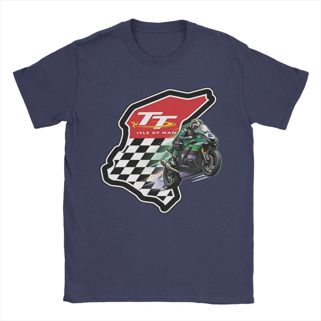 Motorcycle Sport Isle of Unisex TT Races Cotton TShirt For Unisex Beach Streetwear TShirts Harajuku Tees Oversized Pattern Clothing