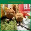 Toy Chestnut Plush Cartoon Plant Backpack Pendant Keychain Child Festival Gift