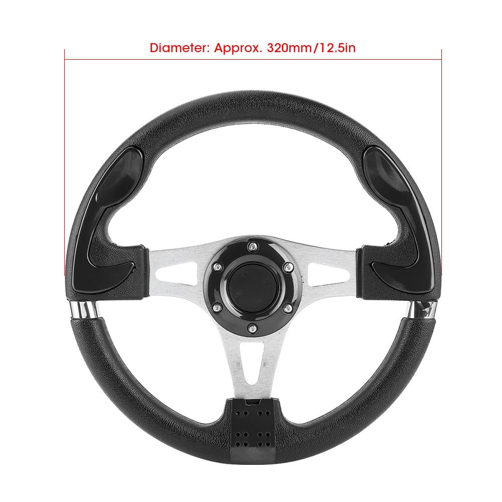 320mm 12.5in Car Sport Steering Wheel with Horn Button Universal Auto Modified PartsBlack