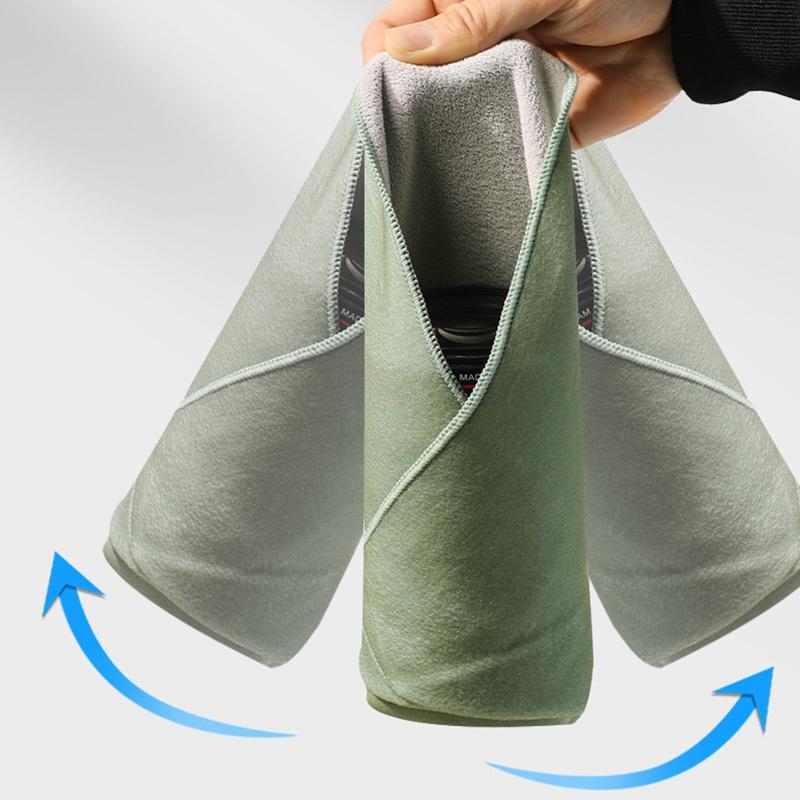 Anti-Scratch Camera Lens Protective Wrap Washable Self-Adhesive Lens Storage Cloth Portable Dustproof Camera Accessories