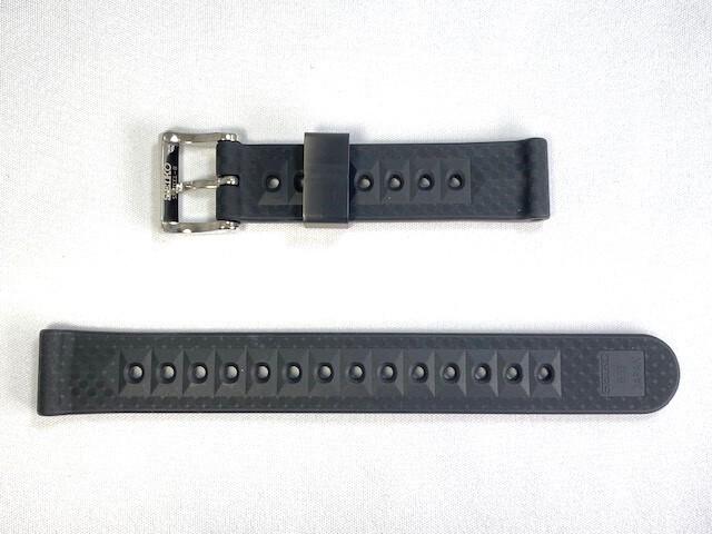 R02B021J9 SEIKO Prospex 19mm Genuine Silicone Rubber for Reissue Band, Black, SBEX007/SBDX031, 6159-7000