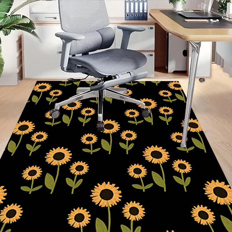 1PC Sunflower Pattern Non-Slip Floor carpet, suitable for Office, bedroomand playrooms. It can also be used as a sofa footrest cover-T77