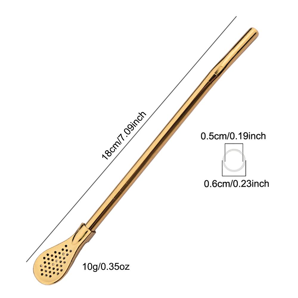 3Pcs Bombilla Filter Straw Stainless Steel Straw Spoon Tea Filter Yerba Mate Straw Reusable Bar Accessories