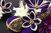 SOUBIEN Hair Ornament Set for Ceremonies and Purple Chrysanthemum and Hemp Leaf Decorative Made In Japan Coming-of-Age Graduations, 2-Piece Set,