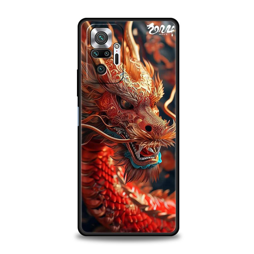Cartoon Dragon Phone Case Cover for Redmi 13C 10C Note 13 12 10 11 Pro Plus 7 8T K40 K50 Gaming Pro Plus 5G Soft Shell Capas Bag