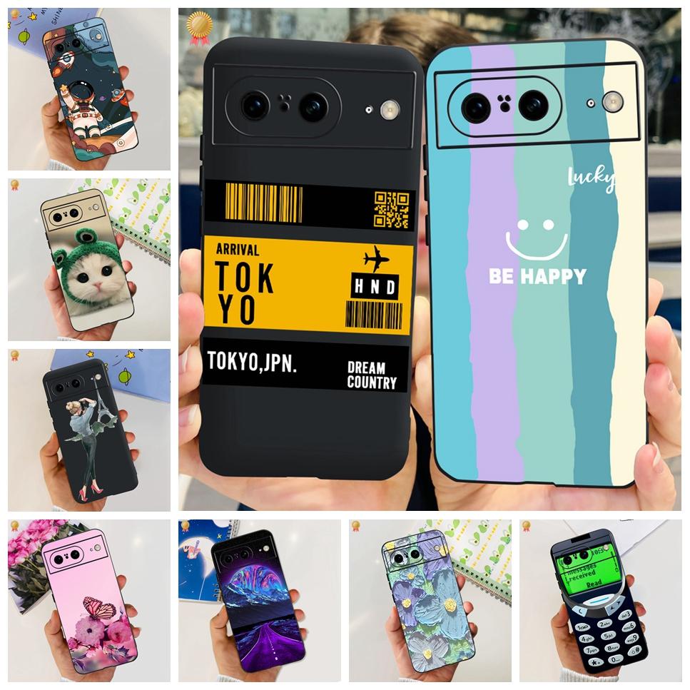 For Google Pixel 8 Pro Case Cute Cartoon Silicone Shockproof Back Cover For Google Pixel 8 Pro 8Pro Phone Case Bumper Funda Capa