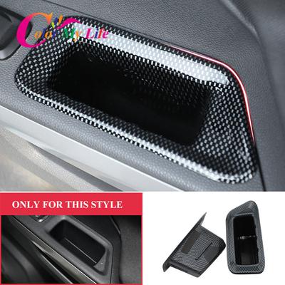 Caja de Guantes de Puerta de Fibra de Carbono para Ford Ecosport 2012 - 2017 Juego de 2 Piezas Portabotes de Almacenamiento para Coche