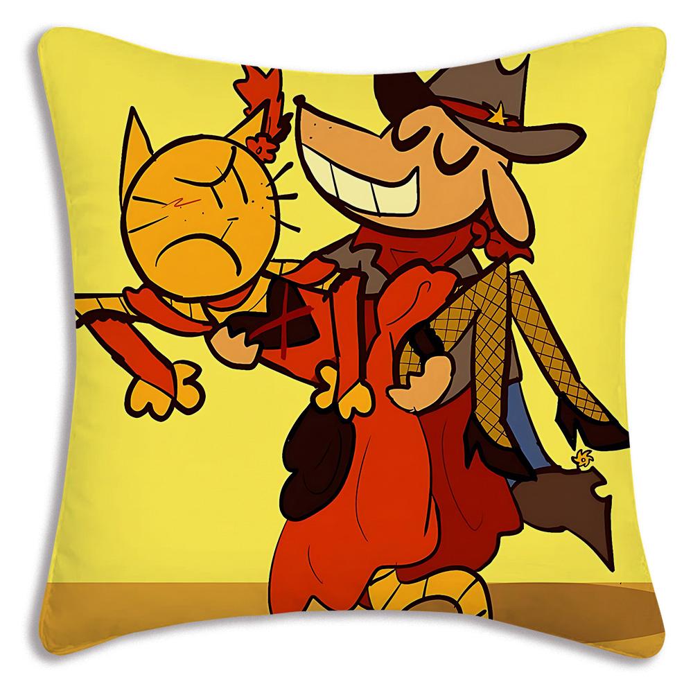 Anime For D-Detective Dog Pillow Covers Cartoon Sofa Decorative Home Double-sided Printing Short Plush Cute Cushion Cover