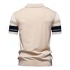 Sommer Herren Revers Kurzarm Gestricktes Polo Gestreifte Naht Kurzarm Polohemd Herren