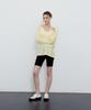 Une Ease Deep V-Neck Long Sleeve T-Shirt_Lemon