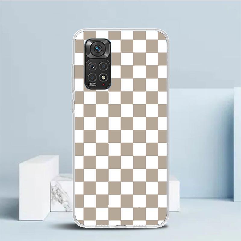 

Retro Classic Chess Board Grid Phone Case For Xiaomi Redmi Note 15 14 14S 13 12S 12 Pro Plus 11S 11 11T 11E 10S 10 + Soft TPU Ba Redmi Note 13 4G