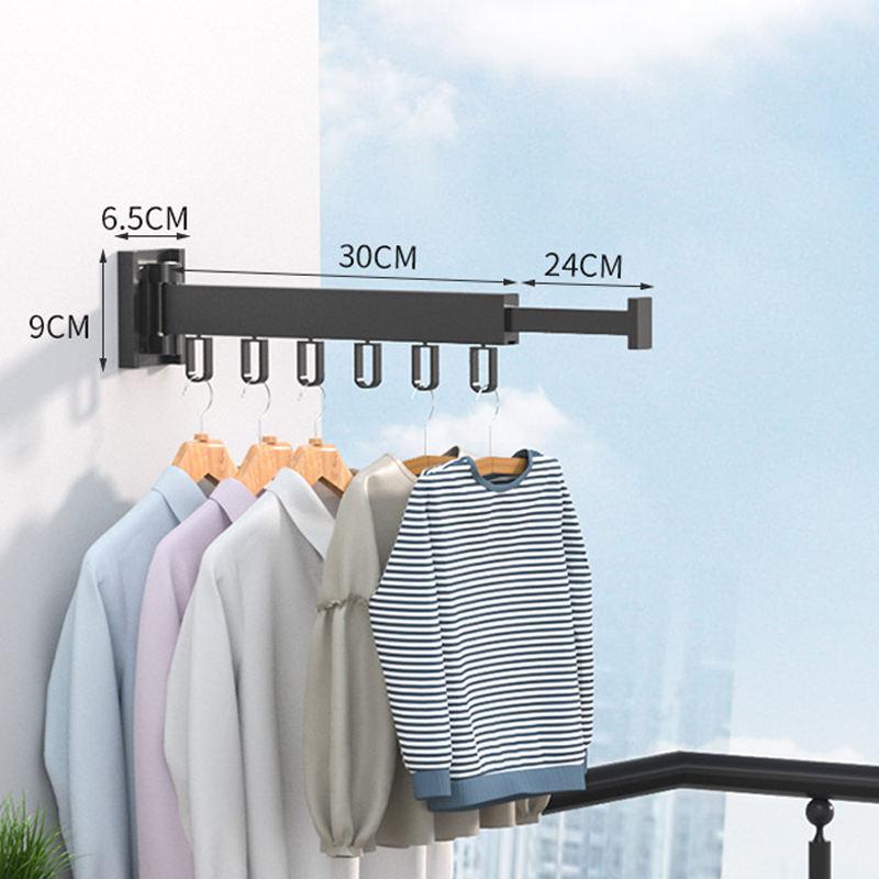 Retractable Cloth Drying Rack Folding Clothes Hanger Wall Mount Indoor Amp Outdoor Space Saving  Home Laundry Clothesline