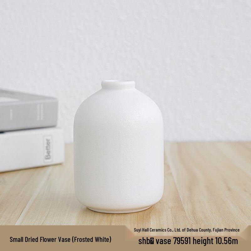 Modern Three-Piece Ceramic Vase Set for Dried Flowers - Living Room & TV Cabinet Decor