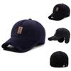 Classic Baseball Cap For Men With Quilted Design Windproof Warm Cap For Cold Seasons