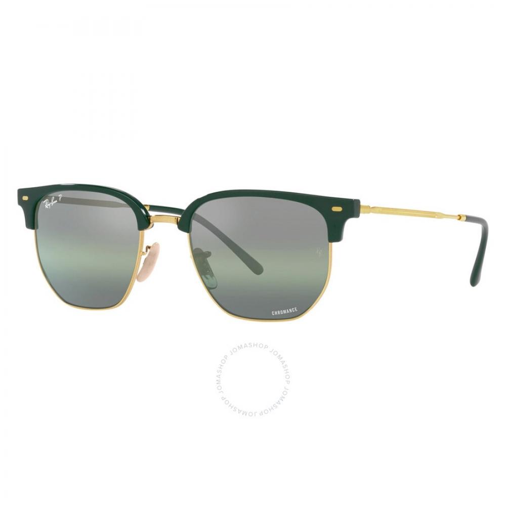 

Ray Ban New Clubmaster поляризационные зеленые зеркальные солнцезащитные очки унисекс RB4416 6655G4 53