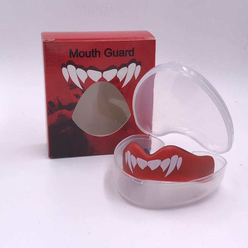 1Pc 3D Teeth Pattern Boxing Mouth Guard Fit Adults With Case Mouth Guard For Sanda Boxing And All Ball Sports