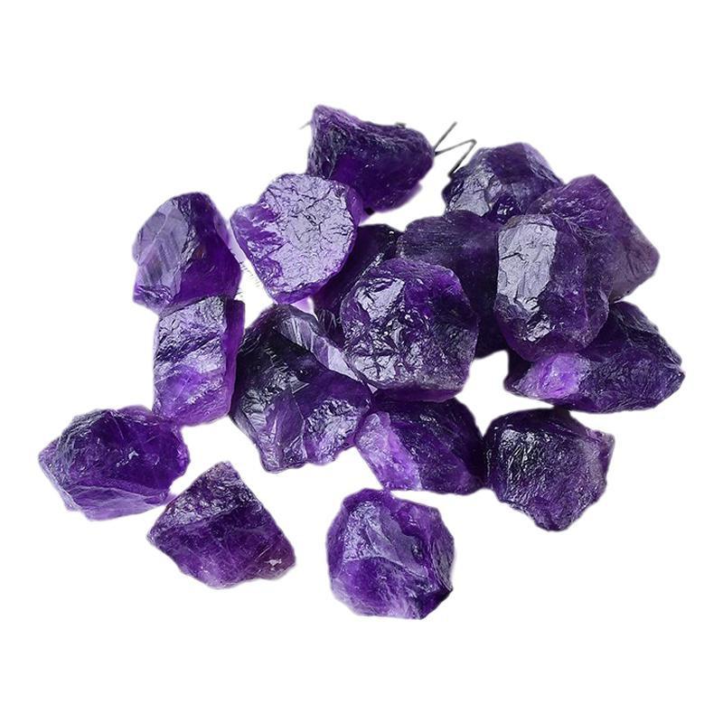 Xianci Amethyst Raw Stone Deep Purple Gemstone Bracelet Pendant Aromatherapy Diffuser Accessory.