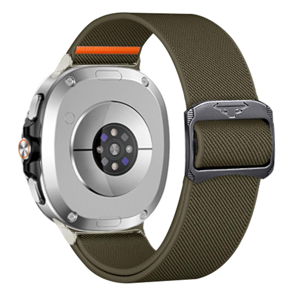 Nylon Watch Band for Samsung Galaxy Watch8 44mm/40mm/Watch8 Classic 46mm Elastic Strap with Bull Head Buckle