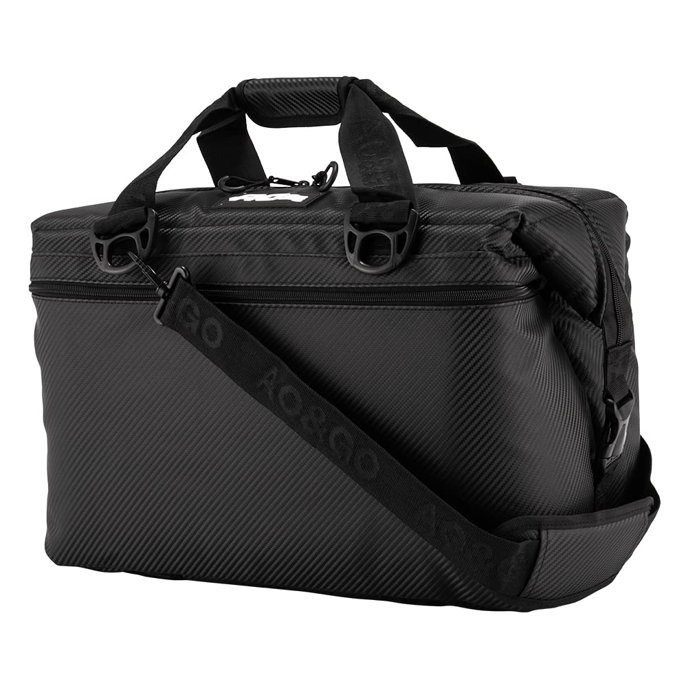 AO Coolers Carbon Soft Cooler Carbon Soft Cooler Large Outdoor Use 48-Pack Bags, AOCR48BK, Black, 48-Pack Black, Bags, Capacity, [Used]