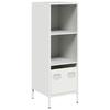VidaXL Buffet haut blanc 35x39x103,5 cm acier, armoire à livres, armoire à livres moderne, étagère à livres, étagère et 851381