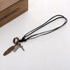 Vintage Feather Pendant Necklaces for Women Men Friendship Adjustable Long Leather Rope Chain Necklace Jewelry