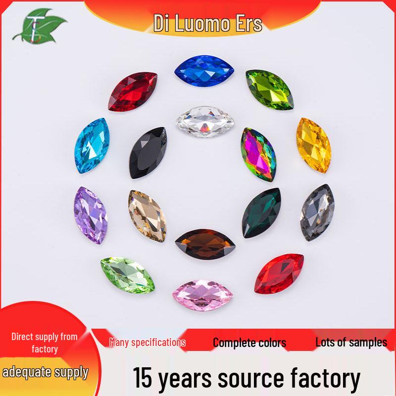 Horse Eye Crystal Diamond Shoe and Phone Case Accessories - Irregular Glass Stones