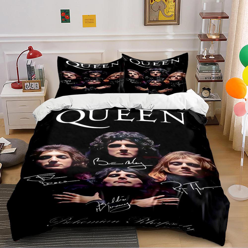 Queen Band Bohemian Rhapsody Bedding Set Bedding set (1 duvet cover, 2 pillowcases, duvet not included)