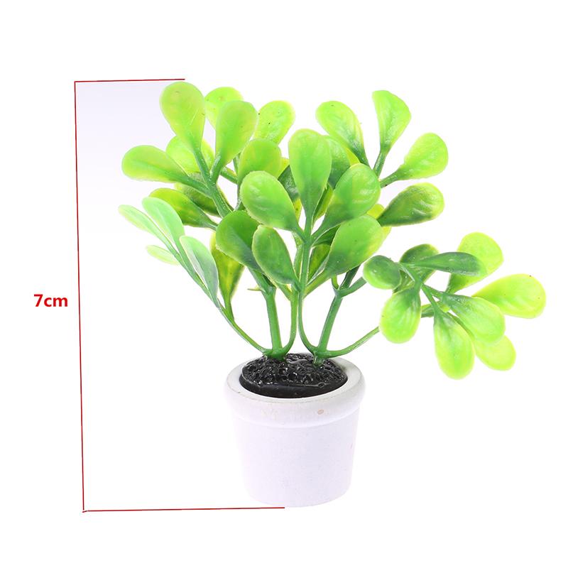 1:12 Doll House Mini Potted Small Green Plant Decoration Ornaments